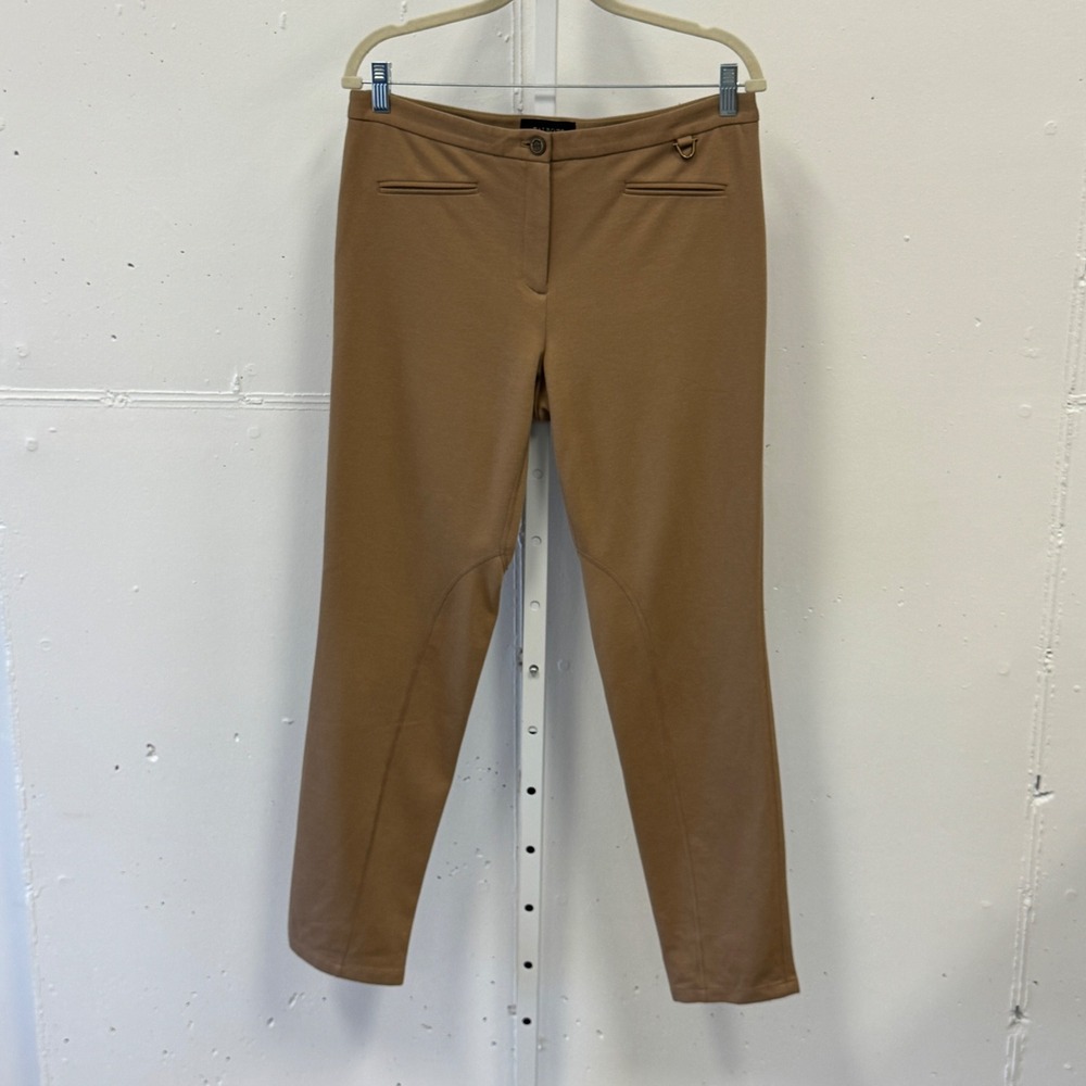 Talbots Dalton Camel Brown Equestrian Slim Leg Riding Pants Size 8 Stretch